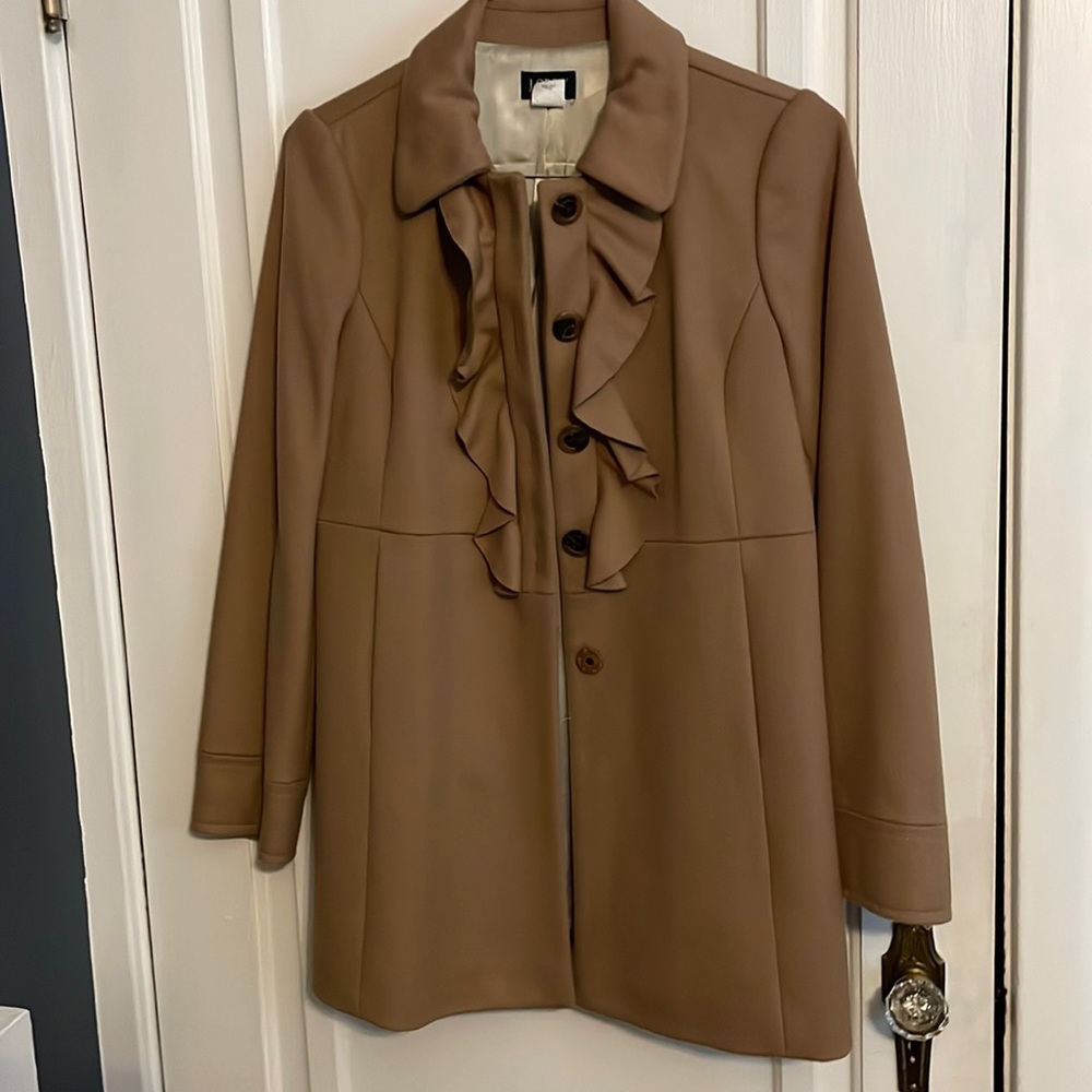 J crew wool ruffle coat